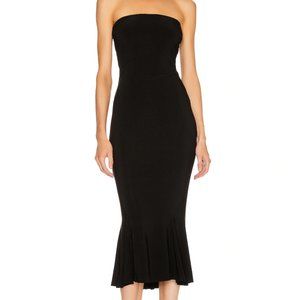 Norma Kamali Strapless Fishtail Dress
